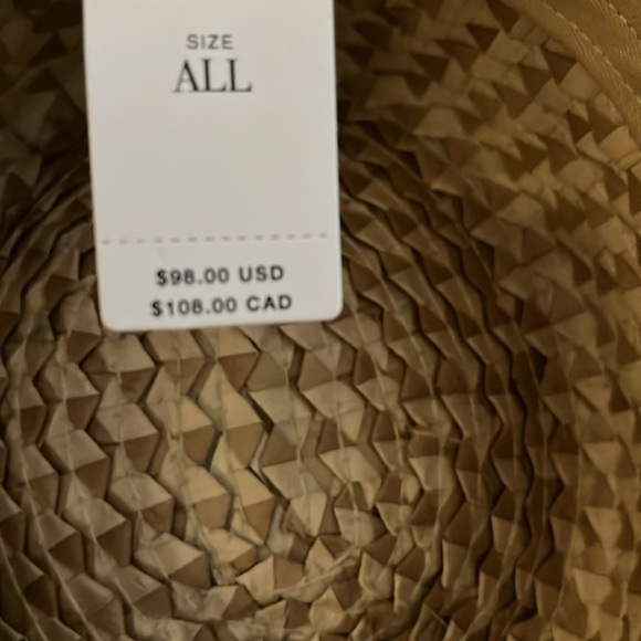 Anthropologie large Stylish Straw Sun Hat new with tags large main image 4